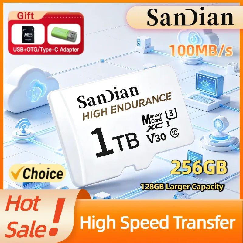 High Endurance Original V30 C10 Micro TF SD Card 128GB 256GB For Dash Camera CCTV Home Security Car DVR
High Endurance Original V30 C10 Micro TF SD Card 128GB 256GB For Dash Camera CCTV Home Security Car DVR