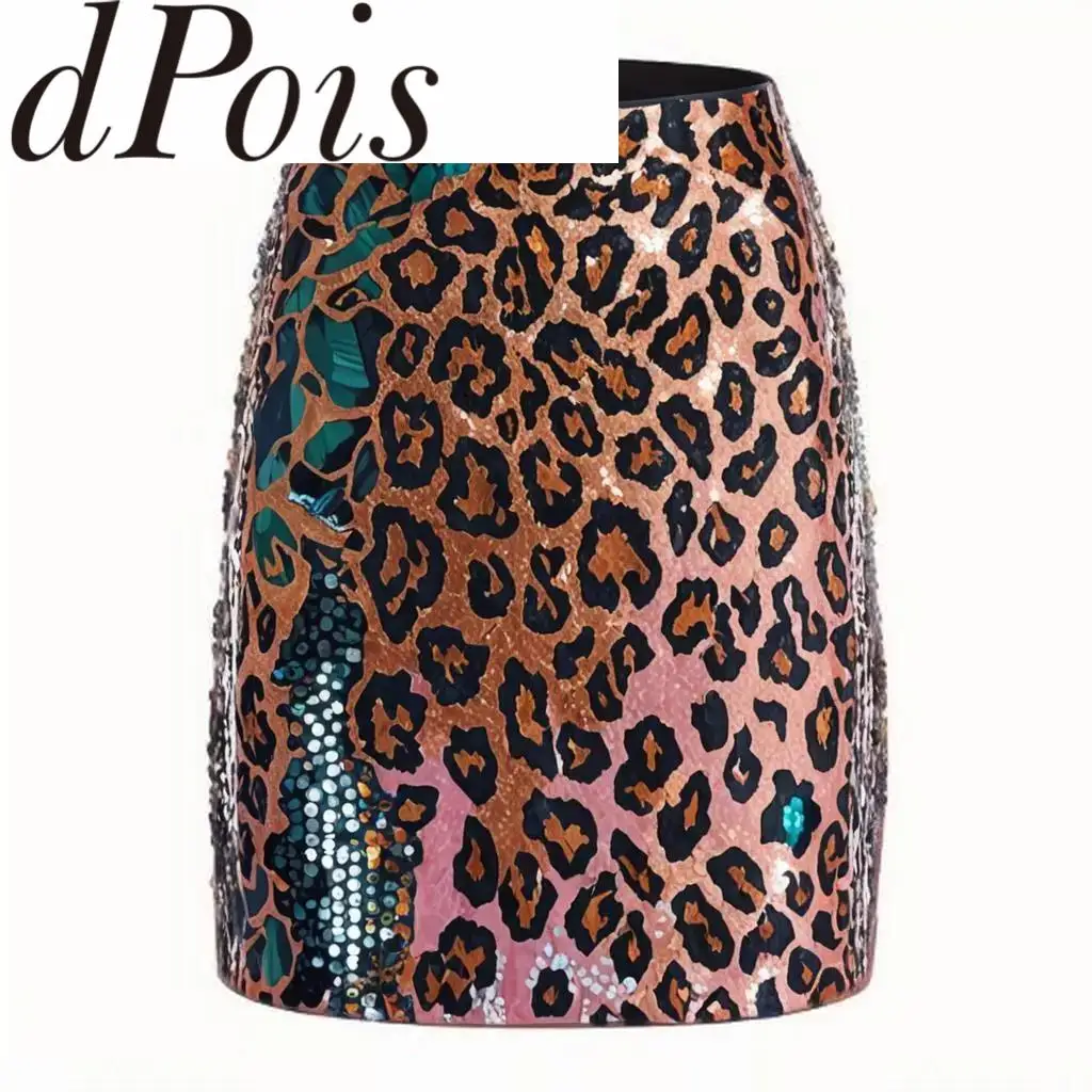 Women Sparkly Sequin Leopard Print Bodycon Mini Skirt Shiny Rave Night Out Party Skirt Streetwear Fashion Club Wear A-line Skirt
Women Sparkly Sequin Leopard Print Bodycon Mini Skirt Shiny Rave Night Out Party Skirt Streetwear Fashion Club Wear A-line Skirt