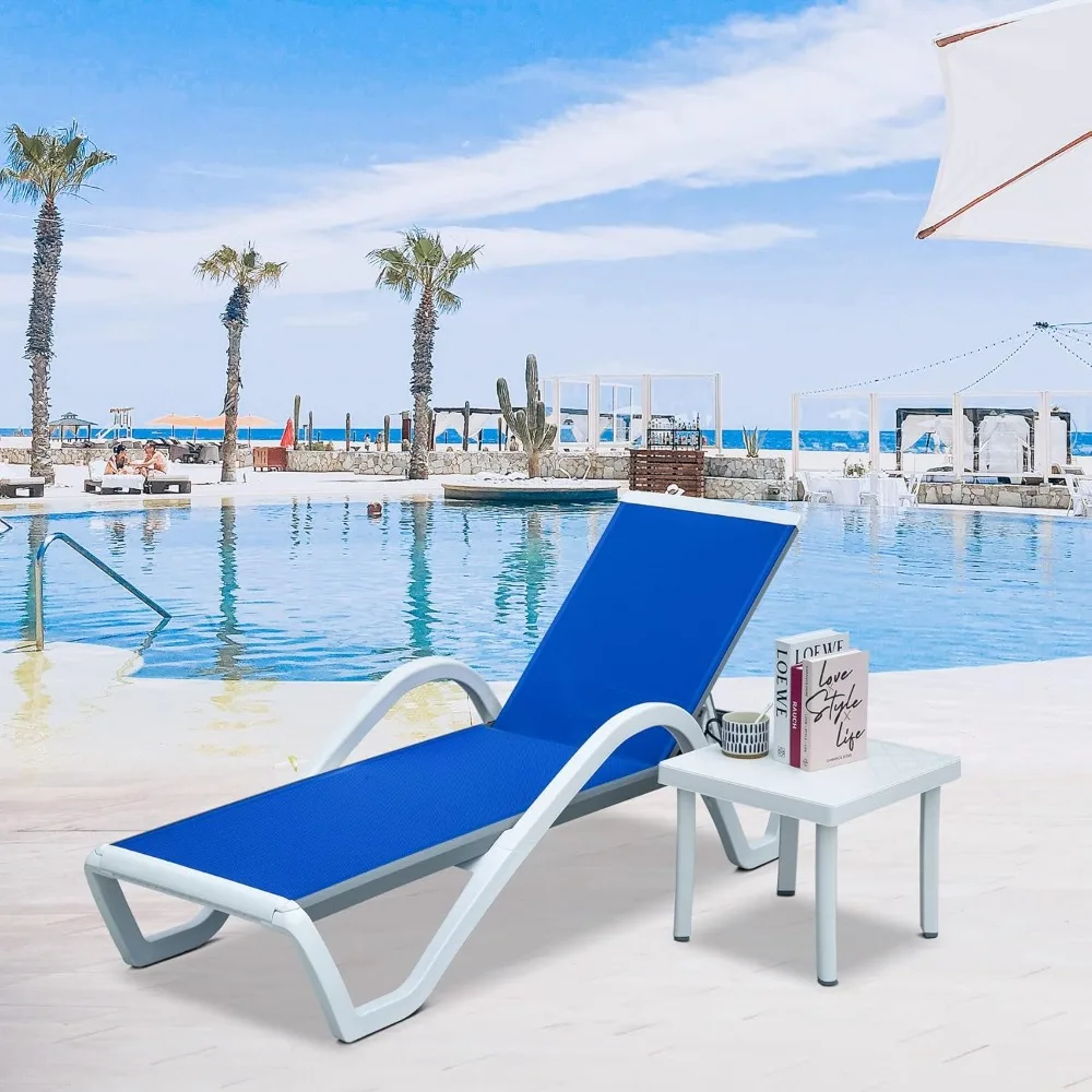 Patio Chaise Lounge Adjustable Aluminum Lounge Chairs with Arm All Weather Pool Chairs for Outside,in-Pool,Lawn (Blue Lounge W/
Patio Chaise Lounge Adjustable Aluminum Lounge Chairs with Arm All Weather Pool Chairs for Outside,in-Pool,Lawn (Blue Lounge W/