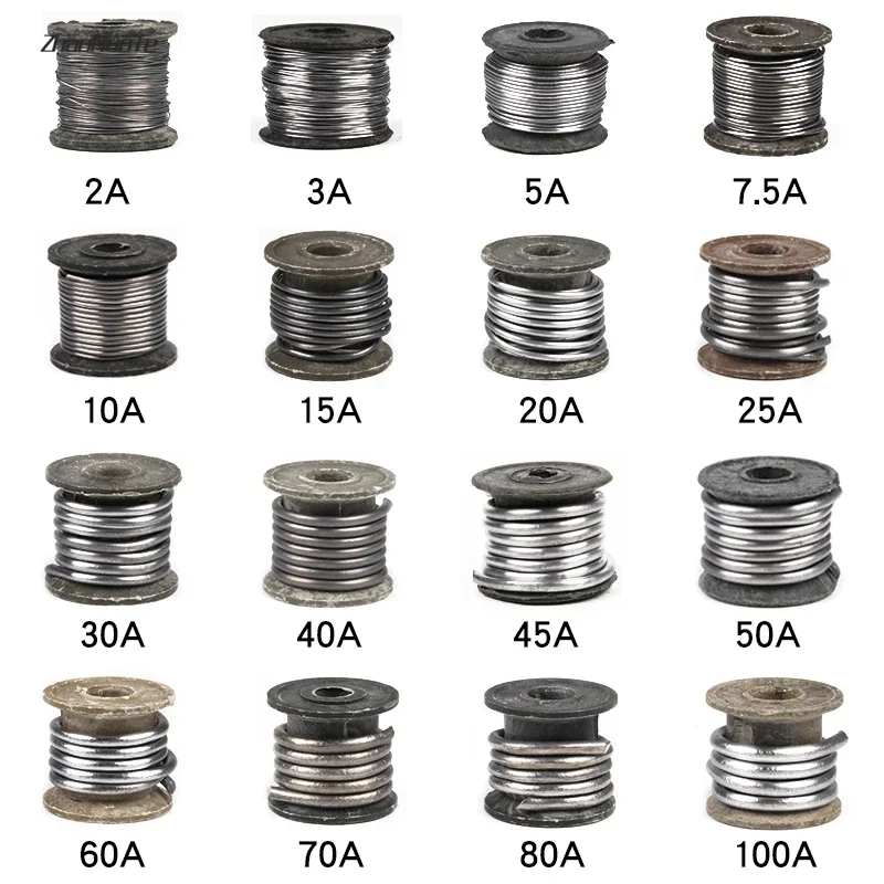 Fuse Wire Household Fuse 5A 10A 15A 20A 25A 30A 40A 60A Insurance Lead Wire Large Free Shipping
Fuse Wire Household Fuse 5A 10A 15A 20A 25A 30A 40A 60A Insurance Lead Wire Large Free Shipping