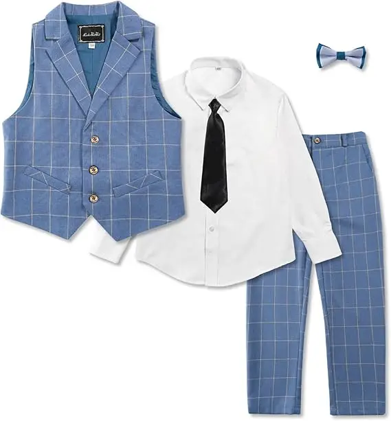 Flower Boys Slim Fit Vest Suit Set Kids Wedding Ring Bearer Outfit Children's Piano Host Speech Performance Costume
Flower Boys Slim Fit Vest Suit Set Kids Wedding Ring Bearer Outfit Children's Piano Host Speech Performance Costume