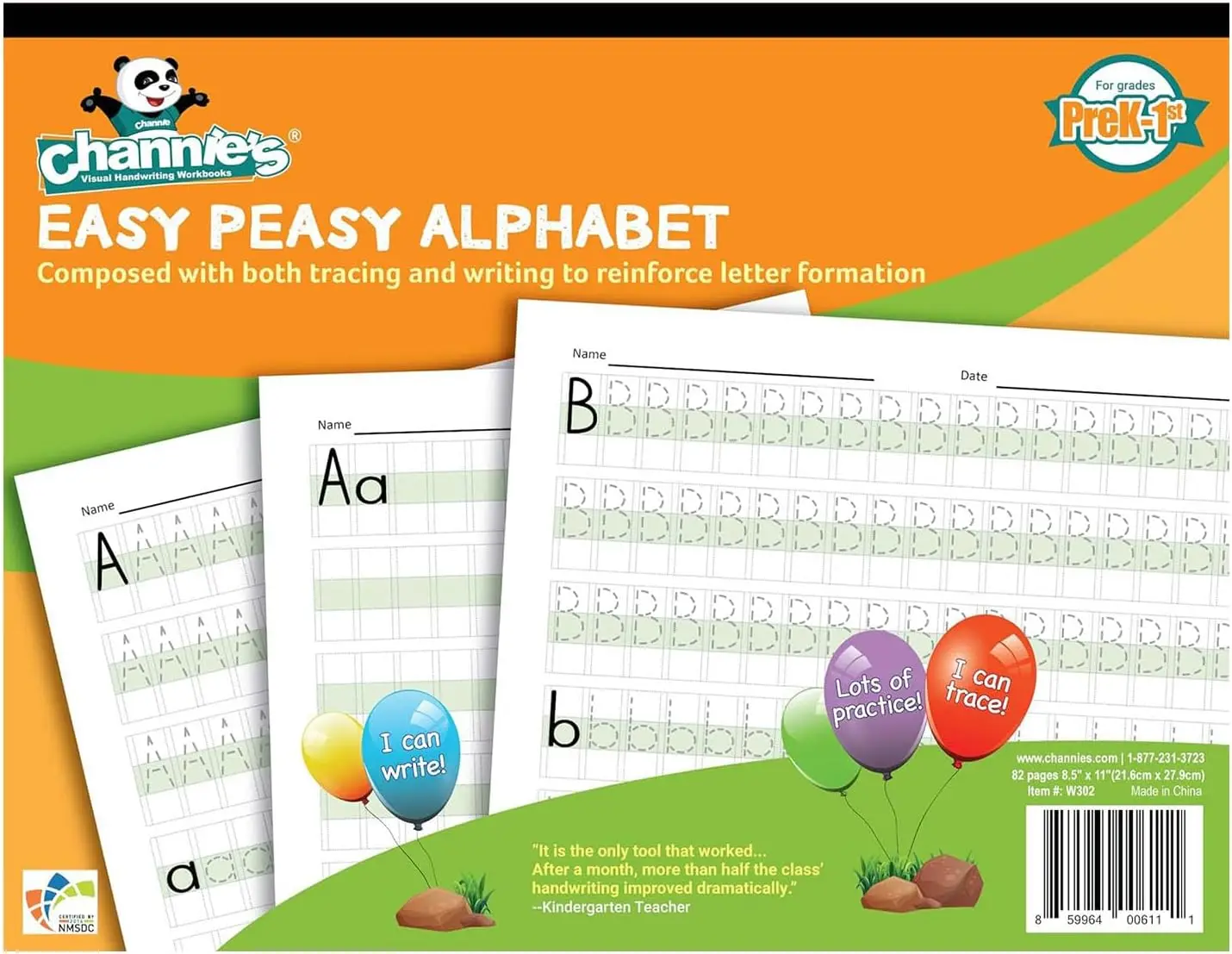 Alphabet Tracing Book for Kids Ages 3-5, Pre K & Kindergarten Handwriting Workbook with Color-Coded Blocks for Easy Practice
Alphabet Tracing Book for Kids Ages 3-5, Pre K & Kindergarten Handwriting Workbook with Color-Coded Blocks for Easy Practice