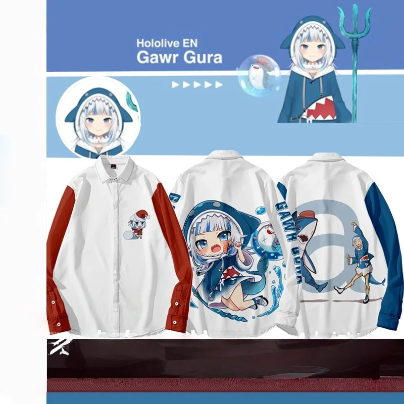 Gawr Gura Kawaii аниме рубашка косплей 3d печать женщина мужчина гавайская рубашка с длинным рукавом блузка с лацканами модные мужские рубашки
Gawr Gura Kawaii аниме рубашка косплей 3d печать женщина мужчина гавайская рубашка с длинным рукавом блузка с лацканами модные мужские рубашки