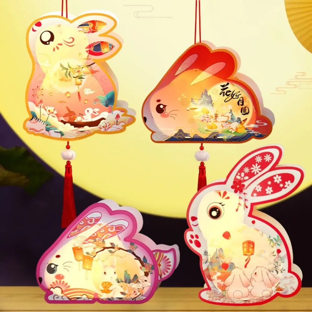Cartoon Rabbit Lanterns Glowing Handmade Mid-Autumn Festival Lantern Flower Light Chinese Style Lantern DIY Material Package
Cartoon Rabbit Lanterns Glowing Handmade Mid-Autumn Festival Lantern Flower Light Chinese Style Lantern DIY Material Package