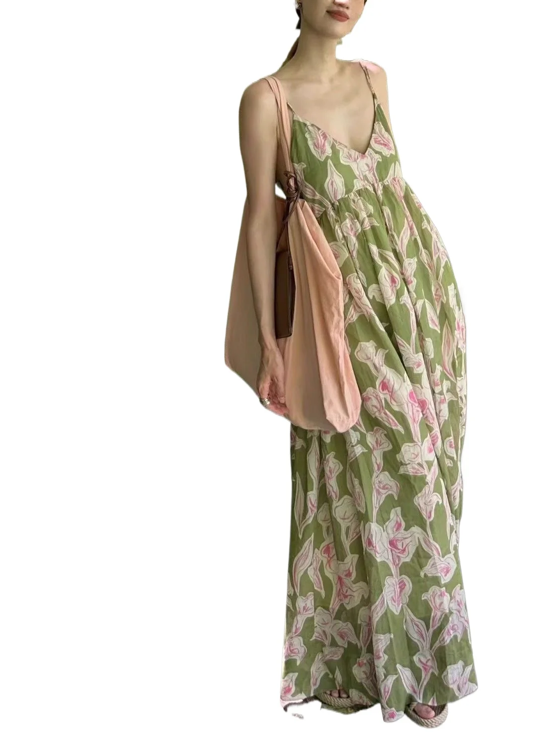 2026 Vacation Seaside Fashionable Printed Backless Strap Strap Dress Design Sense High Waist Long Dress
2026 Vacation Seaside Fashionable Printed Backless Strap Strap Dress Design Sense High Waist Long Dress