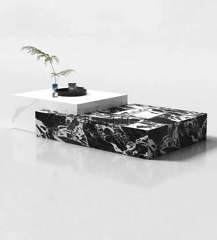 Marble coffee table light luxury Italian minimalist household rectangular new high-end
Marble coffee table light luxury Italian minimalist household rectangular new high-end