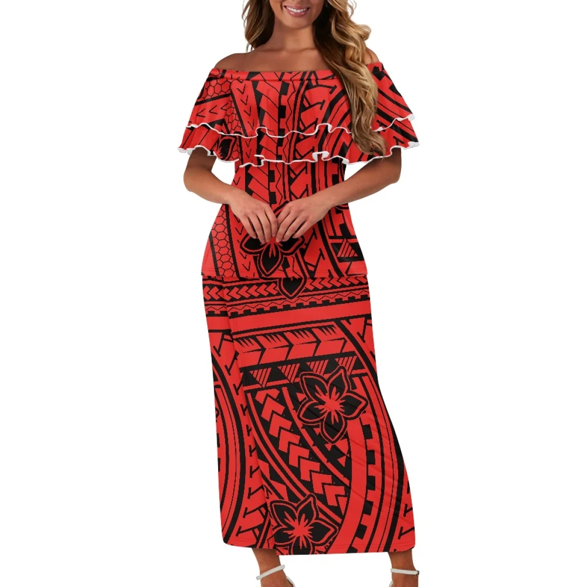 Polynesian traditional tribal unique dress 2 pieces plumeria design bodycon dress samoan tattoo design comfortable and beautiful
Polynesian traditional tribal unique dress 2 pieces plumeria design bodycon dress samoan tattoo design comfortable and beautiful