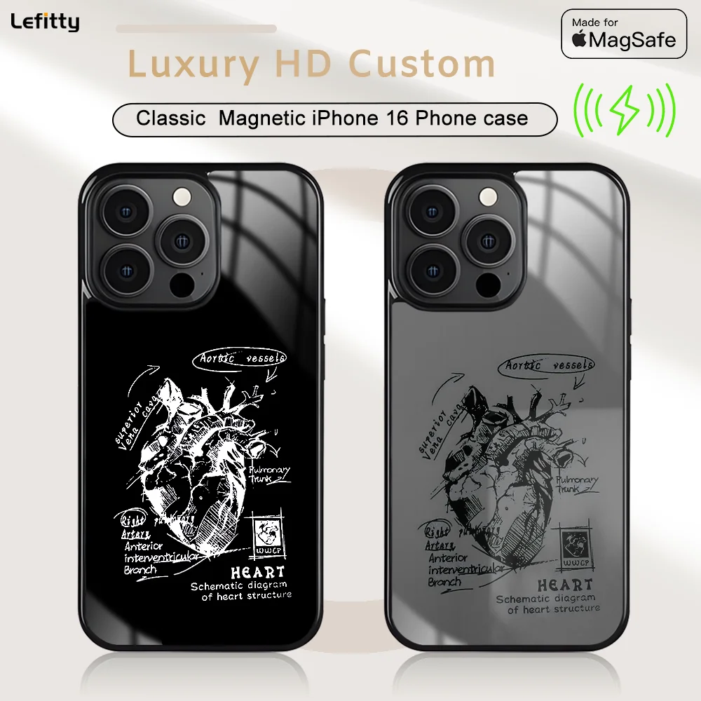 Cardiovascular model Heart Phone Case For iPhone 16 15 14 13 12 11 Pro Max Plus Mini Magnetic Magsafe Wireless Charging Cover
Cardiovascular model Heart Phone Case For iPhone 16 15 14 13 12 11 Pro Max Plus Mini Magnetic Magsafe Wireless Charging Cover