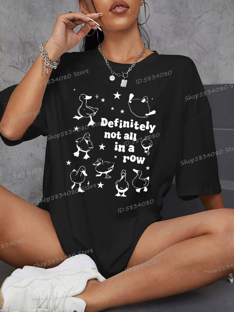 Woman T-shirts Funny Animals Ducks Graphic Oversized T Shirt Retro Animal Duck Definitely Not All in A Row Oversized Clothing
Woman T-shirts Funny Animals Ducks Graphic Oversized T Shirt Retro Animal Duck Definitely Not All in A Row Oversized Clothing