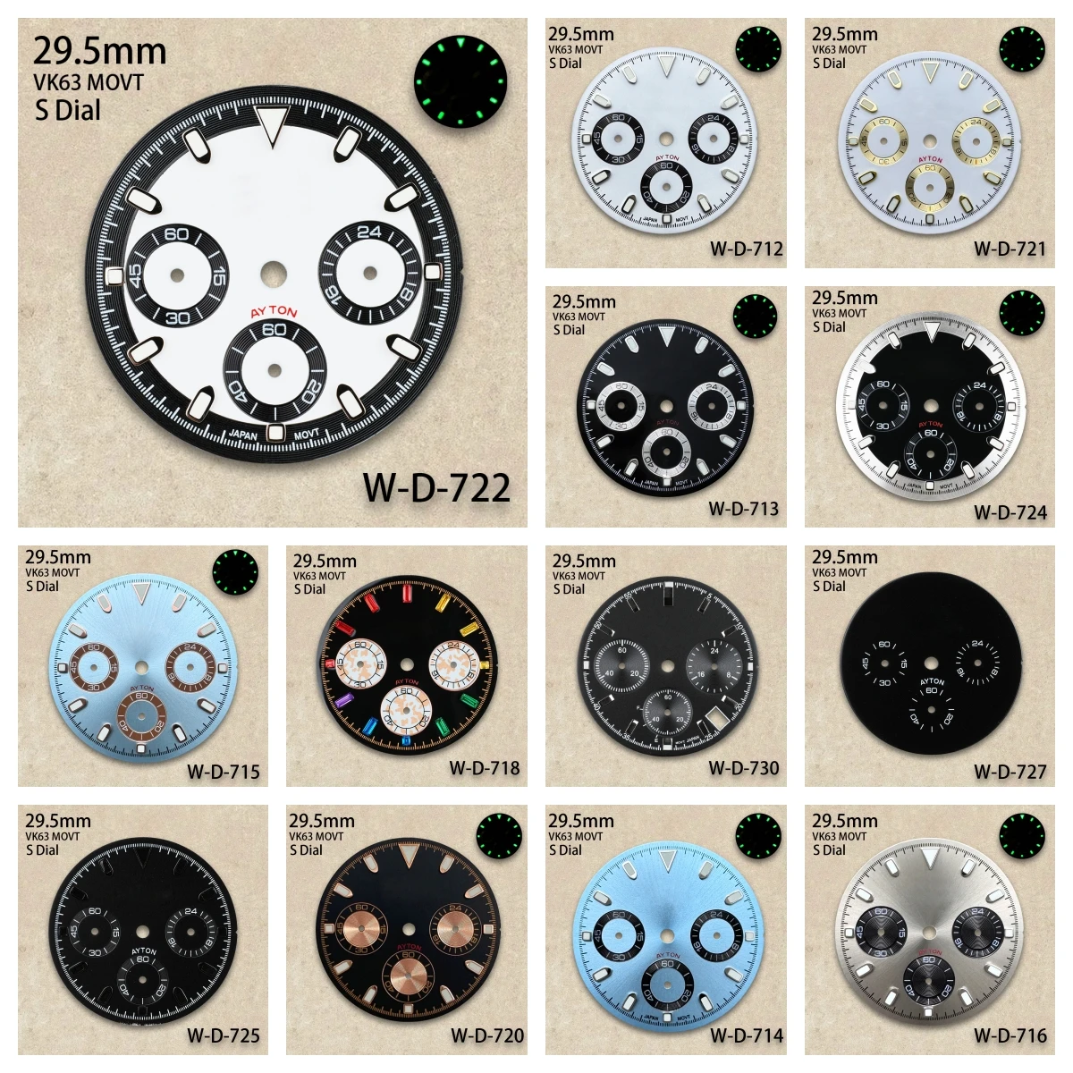 29.5mm S Logo panda DTN Dial Fit VK63 Movement Green Luminous High-Quality Dial Watch Modification Accessories
29.5mm S Logo panda DTN Dial Fit VK63 Movement Green Luminous High-Quality Dial Watch Modification Accessories
