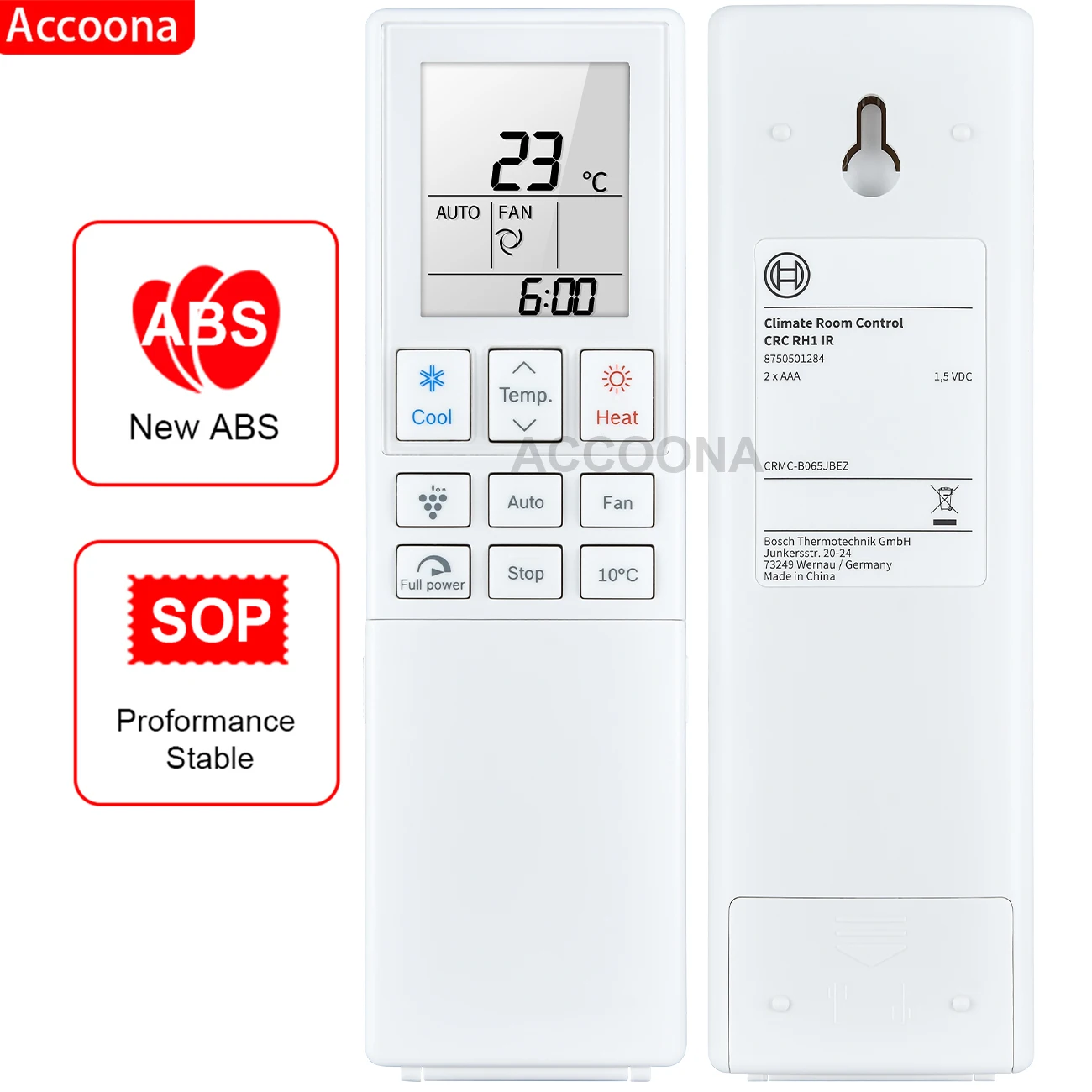 Remote control for BOSCH AC air conditioner CRMC-B065JBEZ
Remote control for BOSCH AC air conditioner CRMC-B065JBEZ