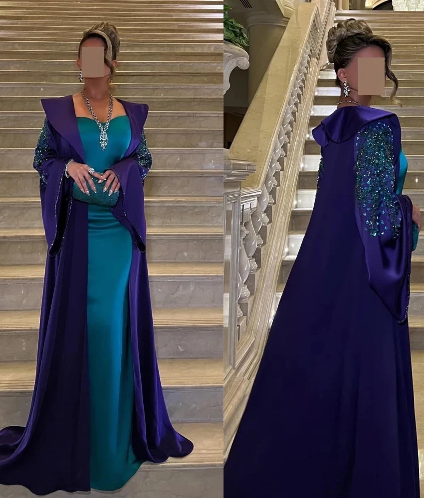 Customized Graceful Satin Mermaid Beading Flowers Evening Dress Temperament V-Neck Long Sleeves Floor Length Celebrity Gowns
Customized Graceful Satin Mermaid Beading Flowers Evening Dress Temperament V-Neck Long Sleeves Floor Length Celebrity Gowns