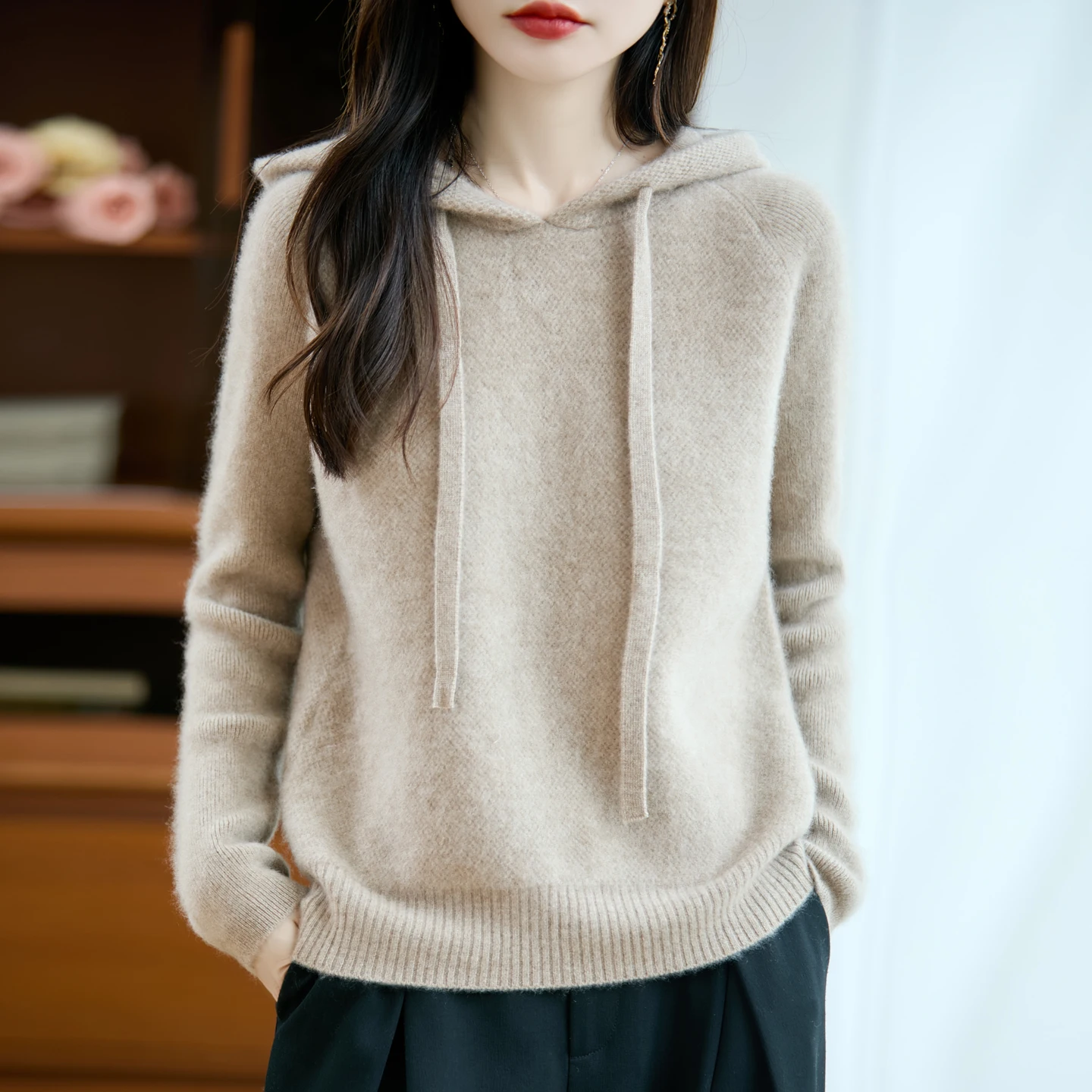 100% мериносовая шерсть, осенне-зимний женский кашемировый пуловер с капюшоном, толстый свитер, трикотаж с рукавами реглан, теплый повседневный удобный топ
100% мериносовая шерсть, осенне-зимний женский кашемировый пуловер с капюшоном, толстый свитер, трикотаж с рукавами реглан, теплый повседневный удобный топ