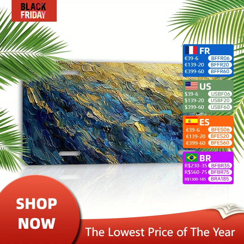 A Waterproof Piece of Aluminum License Plate, Abstract Art Car Decoration Printed with UV Ink, Durable Metal Vehicle Label
A Waterproof Piece of Aluminum License Plate, Abstract Art Car Decoration Printed with UV Ink, Durable Metal Vehicle Label