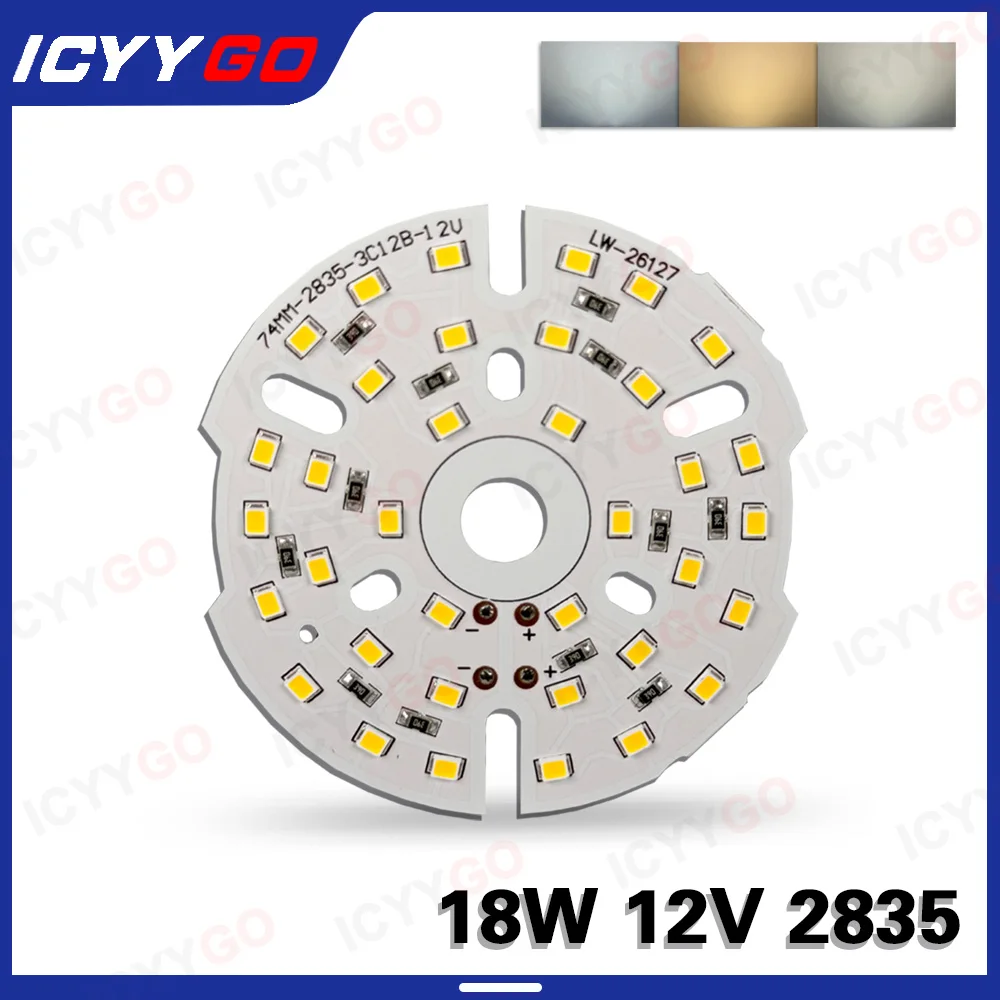 Low Voltage Light Source 12V Light Panel 18W PCB Lamp Constant Voltage SMD 2835 LED Chip Downlight Source Board 74MM 3000K-6000K
Low Voltage Light Source 12V Light Panel 18W PCB Lamp Constant Voltage SMD 2835 LED Chip Downlight Source Board 74MM 3000K-6000K
