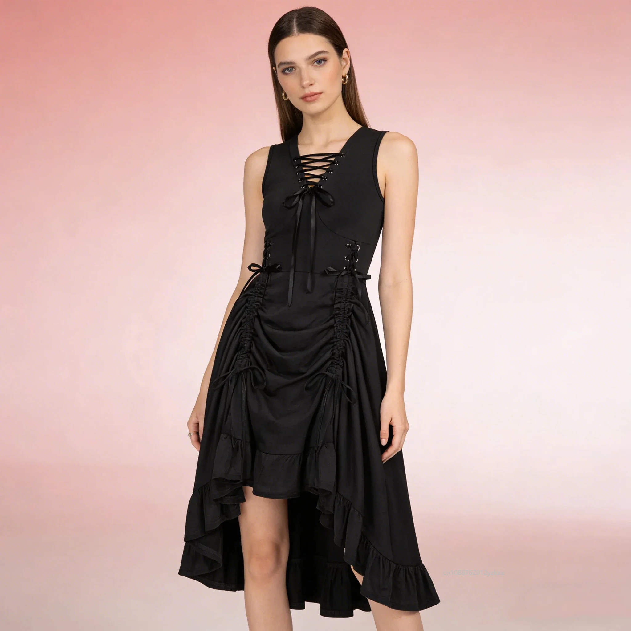 Medieval Renaissance Dresses Cosplay Costume Ruffled Steampunk Gothic Long Dress for Women Halloween Tea Party Gown Suit 2026
Medieval Renaissance Dresses Cosplay Costume Ruffled Steampunk Gothic Long Dress for Women Halloween Tea Party Gown Suit 2026