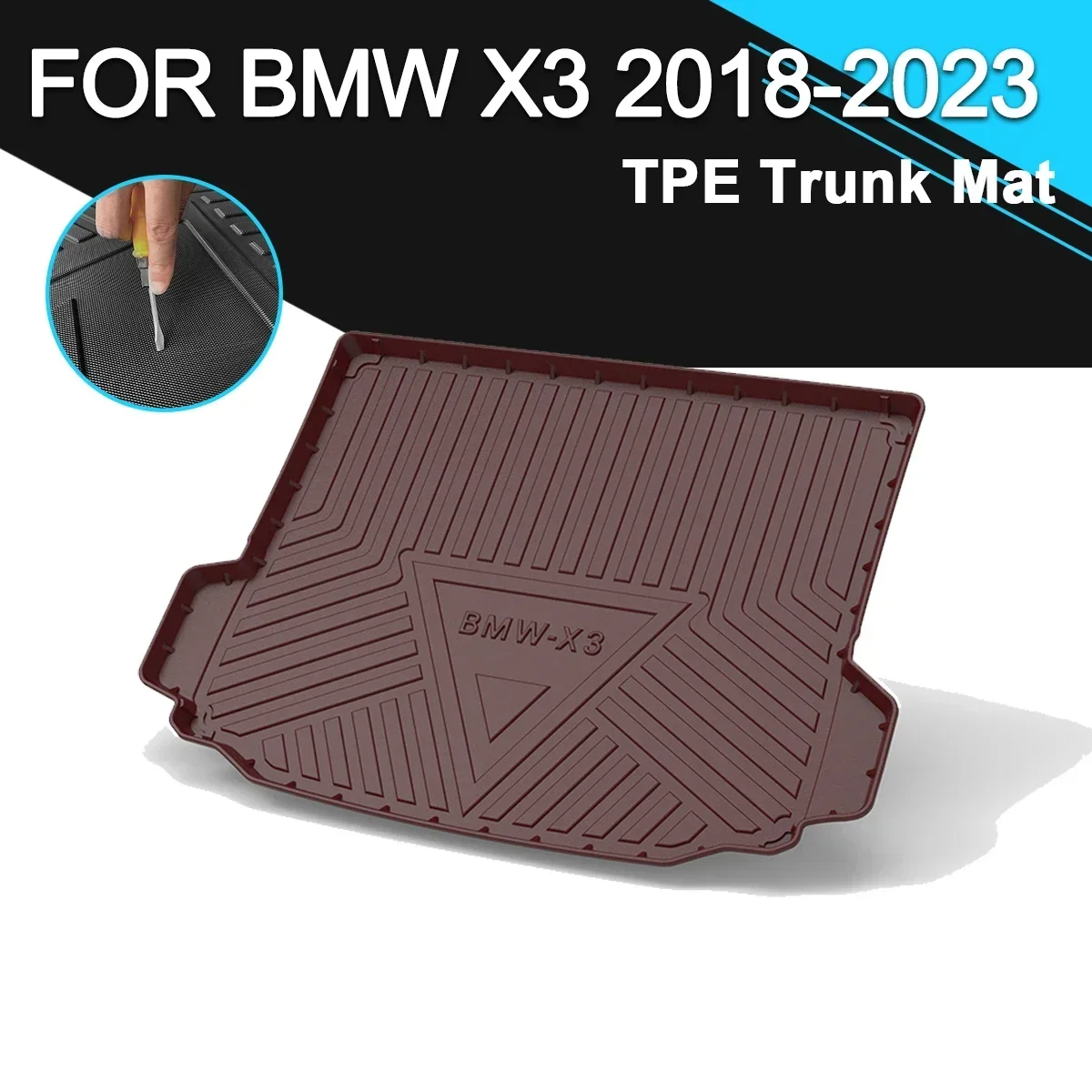 Car Rear Trunk Cover Mat TPE Waterproof Non-Slip Rubber Cargo Liner Auto Accessories For BMW X3 2018-2023
Car Rear Trunk Cover Mat TPE Waterproof Non-Slip Rubber Cargo Liner Auto Accessories For BMW X3 2018-2023