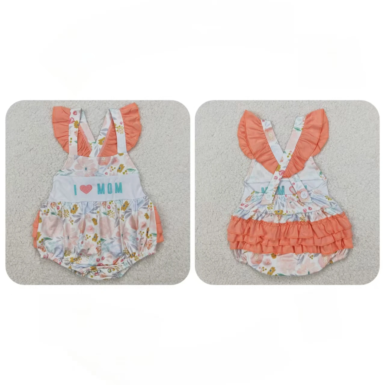 Wholesale Newborn Bubble Children Coverall Short Sleeves Toddler Kids Flower Ruffle Romper Baby Girl Embroidery Mom Bodysuit
Wholesale Newborn Bubble Children Coverall Short Sleeves Toddler Kids Flower Ruffle Romper Baby Girl Embroidery Mom Bodysuit