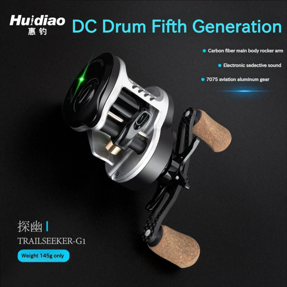 5+1BB Smart Baitcasting Reel DC Brake Ultra Light 145g 7.2:1 Speed Ratio Anti Backlash Sound Alert Micro Lure Long Cast Fishing
5+1BB Smart Baitcasting Reel DC Brake Ultra Light 145g 7.2:1 Speed Ratio Anti Backlash Sound Alert Micro Lure Long Cast Fishing