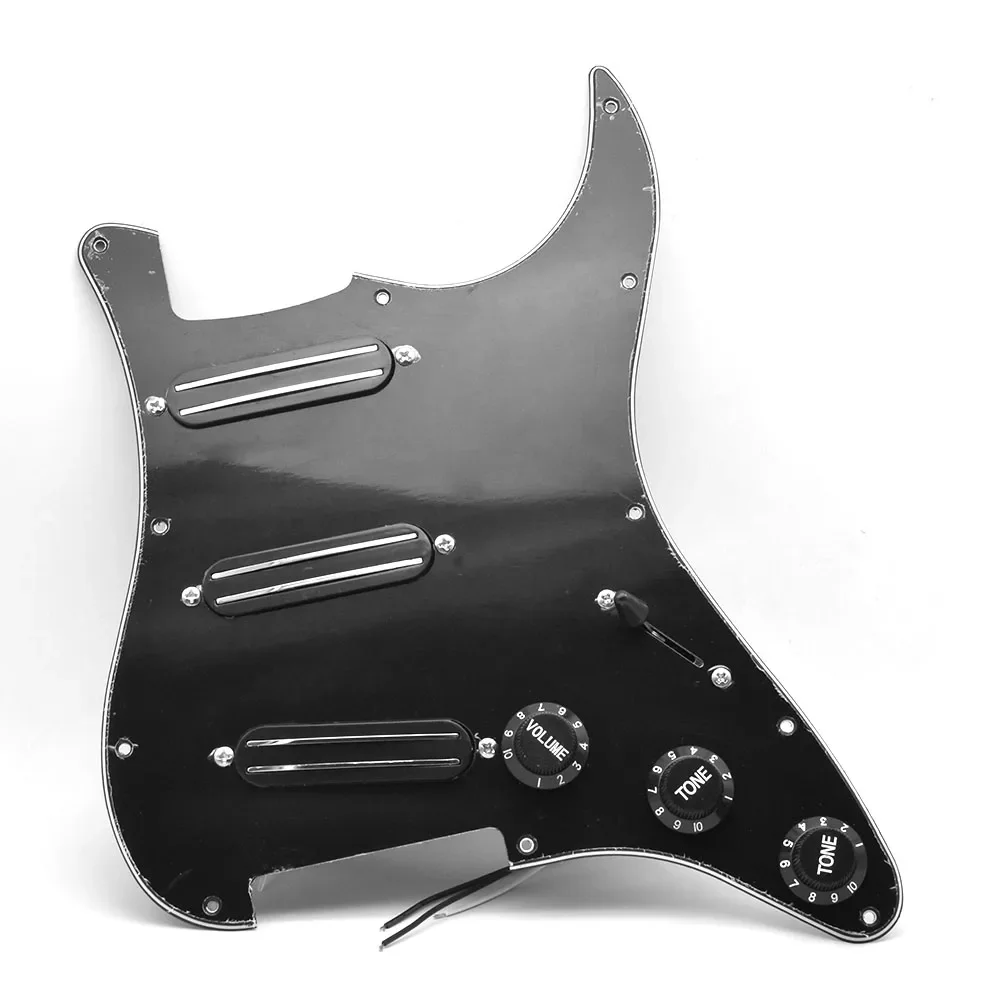 SSS Electric Guitar Pickguard Pickup Set Double Hot Track Humbucker Pickups for ST Electric Guitar
SSS Electric Guitar Pickguard Pickup Set Double Hot Track Humbucker Pickups for ST Electric Guitar