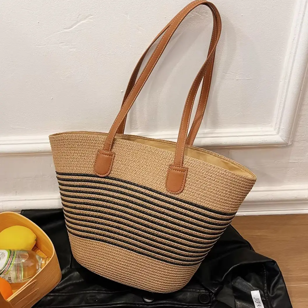 Zeyph Simple Large Capacity Handbag Fashion Designer Striped Bag Summer New Beach Bag Shoulder Bag
Zeyph Simple Large Capacity Handbag Fashion Designer Striped Bag Summer New Beach Bag Shoulder Bag