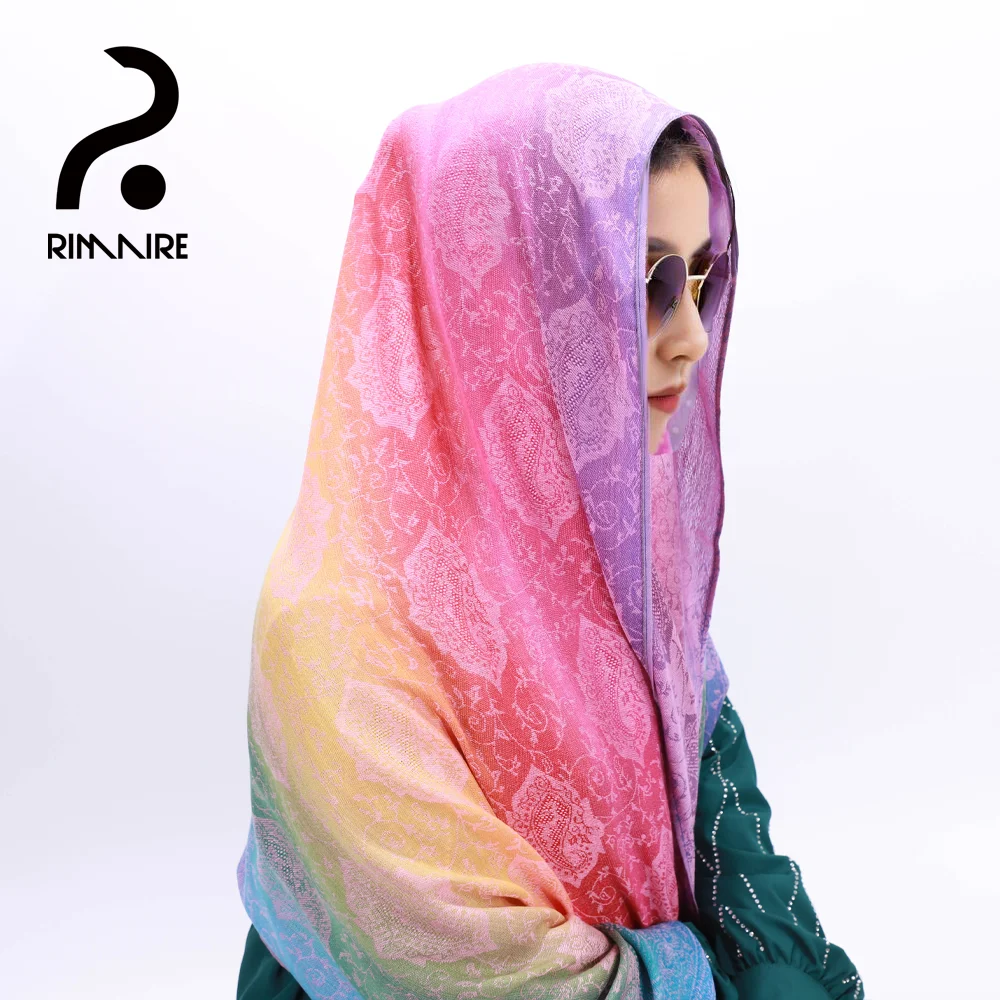RIMAIRE 180*50cm Big Size Hijab Bright and Breathable Fashionable Muslim Shawl Scarf for Women Printed Blended Color Turban
RIMAIRE 180*50cm Big Size Hijab Bright and Breathable Fashionable Muslim Shawl Scarf for Women Printed Blended Color Turban