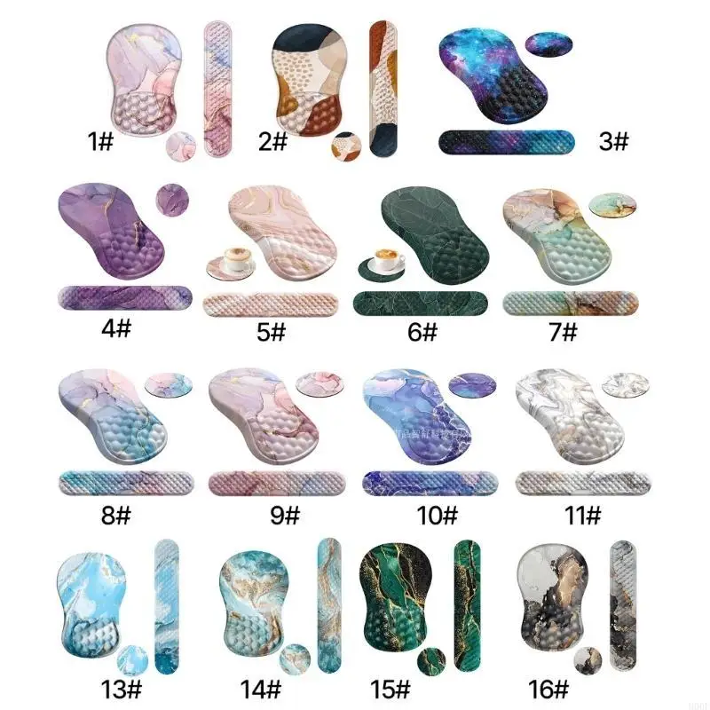 900F Comfortable Wrist Rests Mouse Pad for Mouse Keyboard Memory Foam Mice Mat