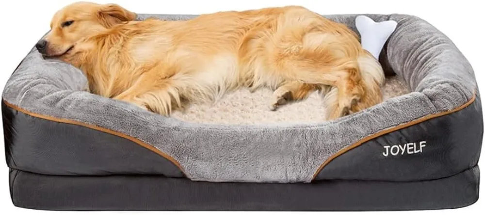 Large Orthopedic Memory Foam Dog Bed with Removable Washable Cover, Includes Squeaker Toy Gift
Large Orthopedic Memory Foam Dog Bed with Removable Washable Cover, Includes Squeaker Toy Gift
