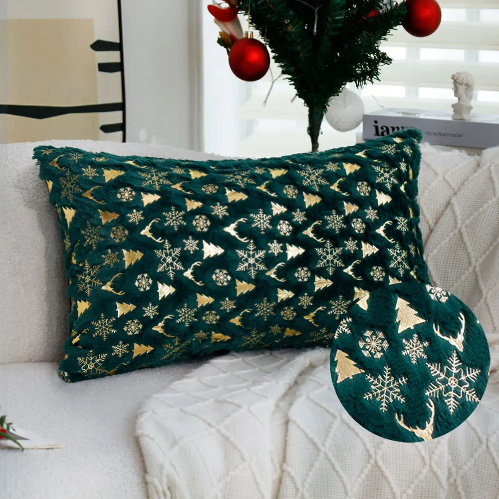 30x50 45x45 Christmas Tree Snowflake Elk Foil Print Decorative Cushion Cover Soft Plush Christmas Pillowcase Living Room Sofa
30x50 45x45 Christmas Tree Snowflake Elk Foil Print Decorative Cushion Cover Soft Plush Christmas Pillowcase Living Room Sofa