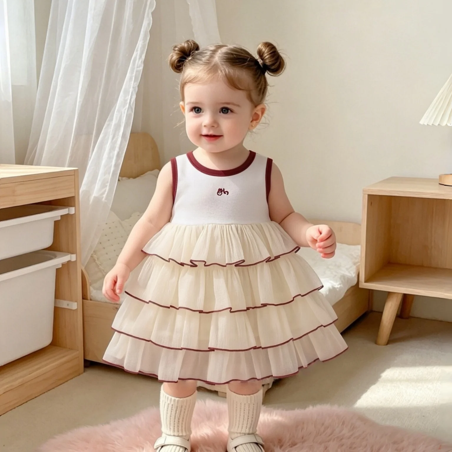 Summer New Baby Girl Dress Sweet Sleeveless Mesh Tutu Princess Dress Baby Girl Birthday Party Dress Children's Clothing
Summer New Baby Girl Dress Sweet Sleeveless Mesh Tutu Princess Dress Baby Girl Birthday Party Dress Children's Clothing