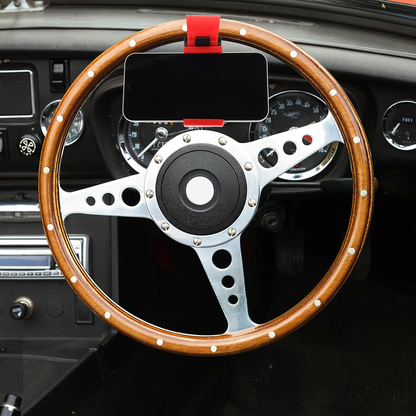 Red Universal Car Steering Wheel Phone Holder Mobile Mount Clip Hands-Free Compatible with Most Smartphones Vehicle
Red Universal Car Steering Wheel Phone Holder Mobile Mount Clip Hands-Free Compatible with Most Smartphones Vehicle