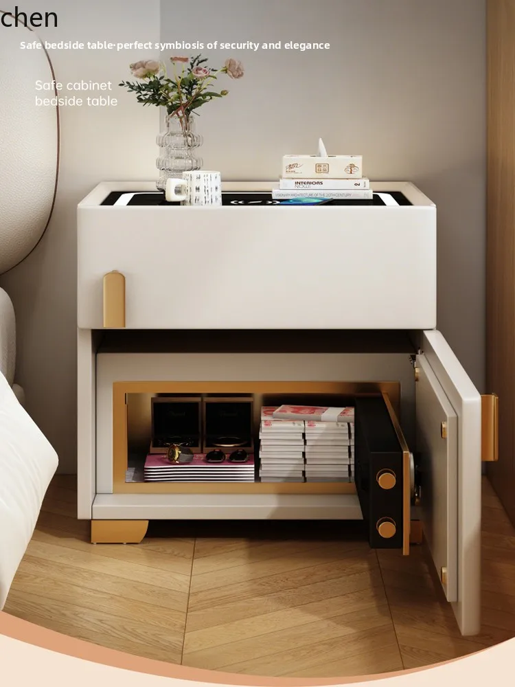 HTT smart bedside safe integrated small multi-function light luxury high-end wireless charging locker
HTT smart bedside safe integrated small multi-function light luxury high-end wireless charging locker