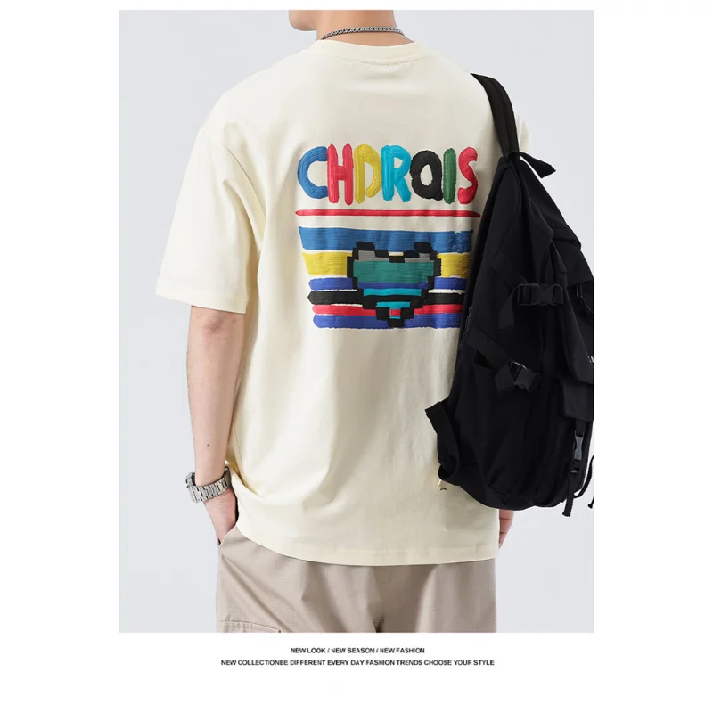 SZYT608 Summer new American embroidery love loose hundred with round neck short T-shirt thin printing trend men's models
SZYT608 Summer new American embroidery love loose hundred with round neck short T-shirt thin printing trend men's models