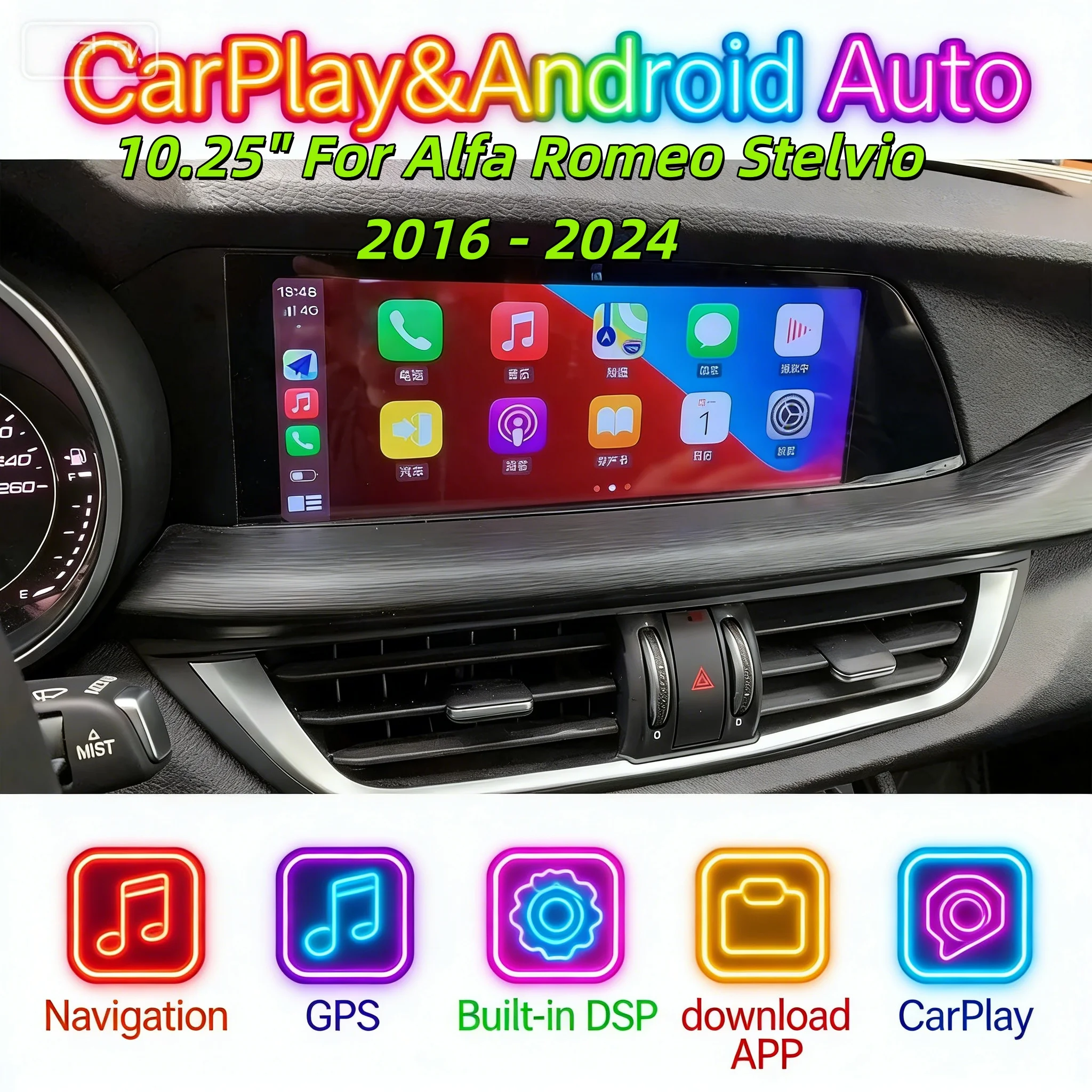 10,25 "мультимедийная беспроводная стереосистема CarPlay для Alfa Romeo Stelvio 2016-2024, головное устройство Android, GPS-навигация, Bluetooth-стерео
10,25 "мультимедийная беспроводная стереосистема CarPlay для Alfa Romeo Stelvio 2016-2024, головное устройство Android, GPS-навигация, Bluetooth-стерео