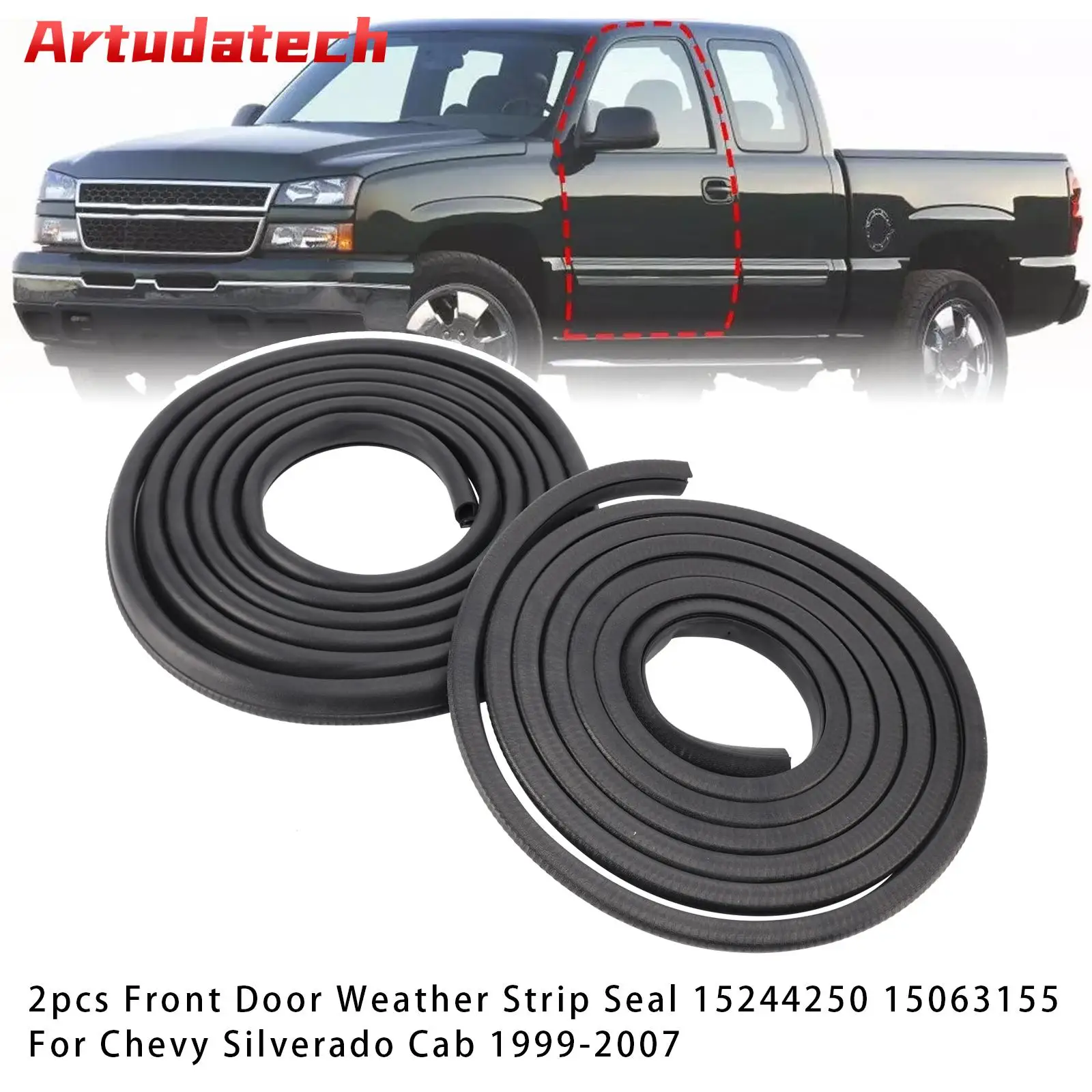 Artudatech 2pcs Front Door Weather Strip Seal 15244250 15063155 For Chevy Silverado Cab Car Accessories
Artudatech 2pcs Front Door Weather Strip Seal 15244250 15063155 For Chevy Silverado Cab Car Accessories