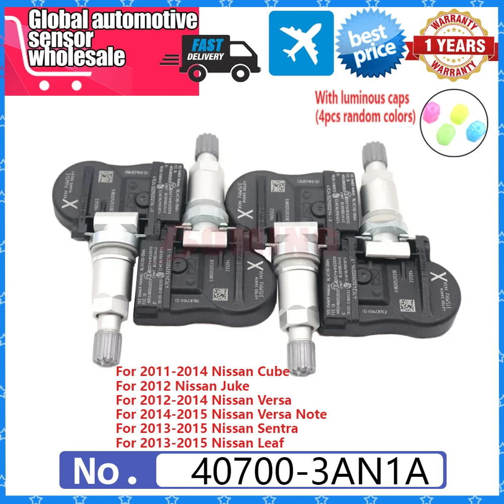 Новый 40700-3AN1A 315 МГц для Nissan Cube Juke Sentra Leaf Versa Note 2011-2020 TPMS датчик давления в шинах 407003AN1A 
Новый 40700-3AN1A 315 МГц для Nissan Cube Juke Sentra Leaf Versa Note 2011-2020 TPMS датчик давления в шинах 407003AN1A