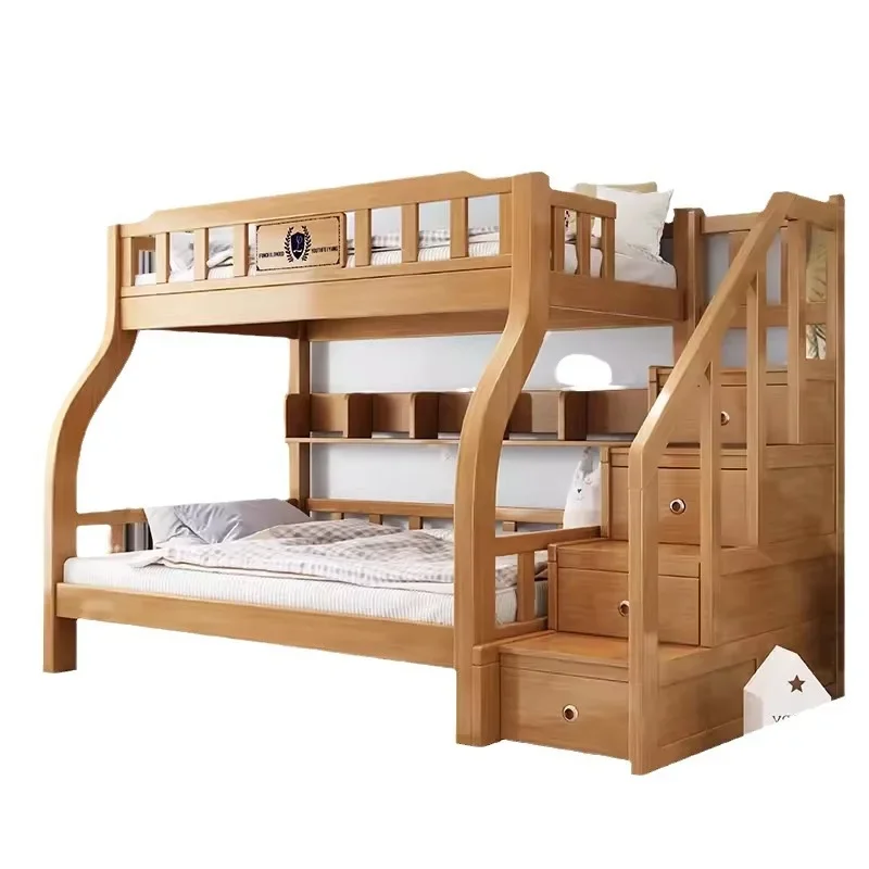Solid wood children's upper and lower bunk beds, simple child and mother beds, small apartment type, high and low bed, double-l
Solid wood children's upper and lower bunk beds, simple child and mother beds, small apartment type, high and low bed, double-l