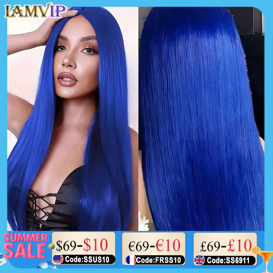 Pure Blue Straight 250% 36 Inch 13x6 Lace Frontal 13x4 Lace Front Human Hair Wigs Pre-plucked Blue Colored Body Wave
Pure Blue Straight 250% 36 Inch 13x6 Lace Frontal 13x4 Lace Front Human Hair Wigs Pre-plucked Blue Colored Body Wave