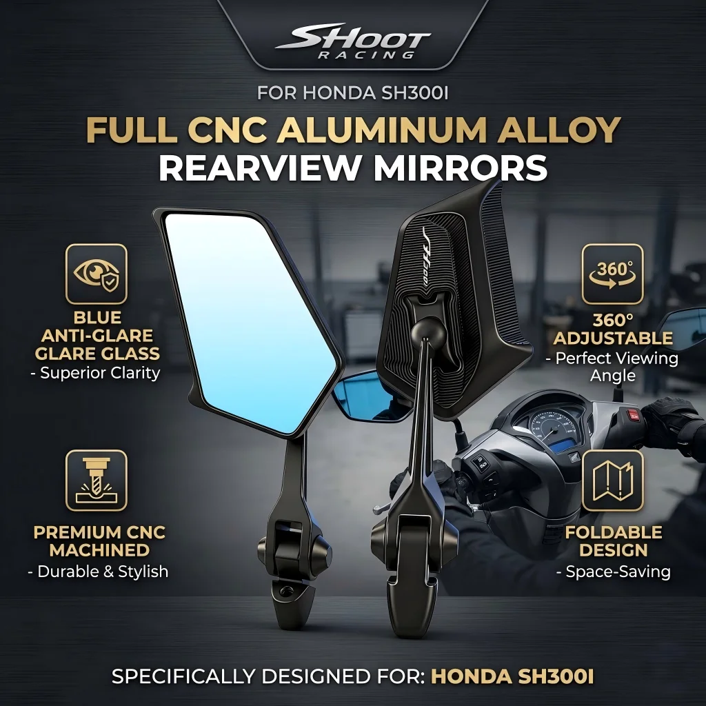 Universal CNC All-Aluminum Motorcycle Mirrors Adjustable Folding Side Mirror For HONDA SH300i SH 300i SH300 sh300i SH-300I
Universal CNC All-Aluminum Motorcycle Mirrors Adjustable Folding Side Mirror For HONDA SH300i SH 300i SH300 sh300i SH-300I