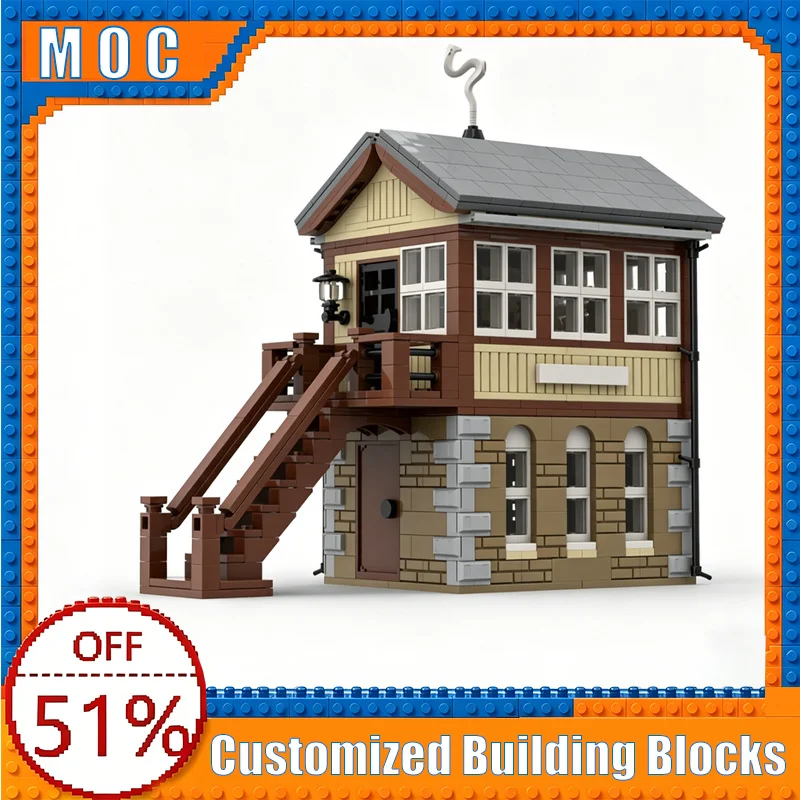 1050 Parts Modular Railway Signal Box Building Model Creative Building Blocks MOC Assembly Educational Toy Home Decoration Gift
1050 Parts Modular Railway Signal Box Building Model Creative Building Blocks MOC Assembly Educational Toy Home Decoration Gift