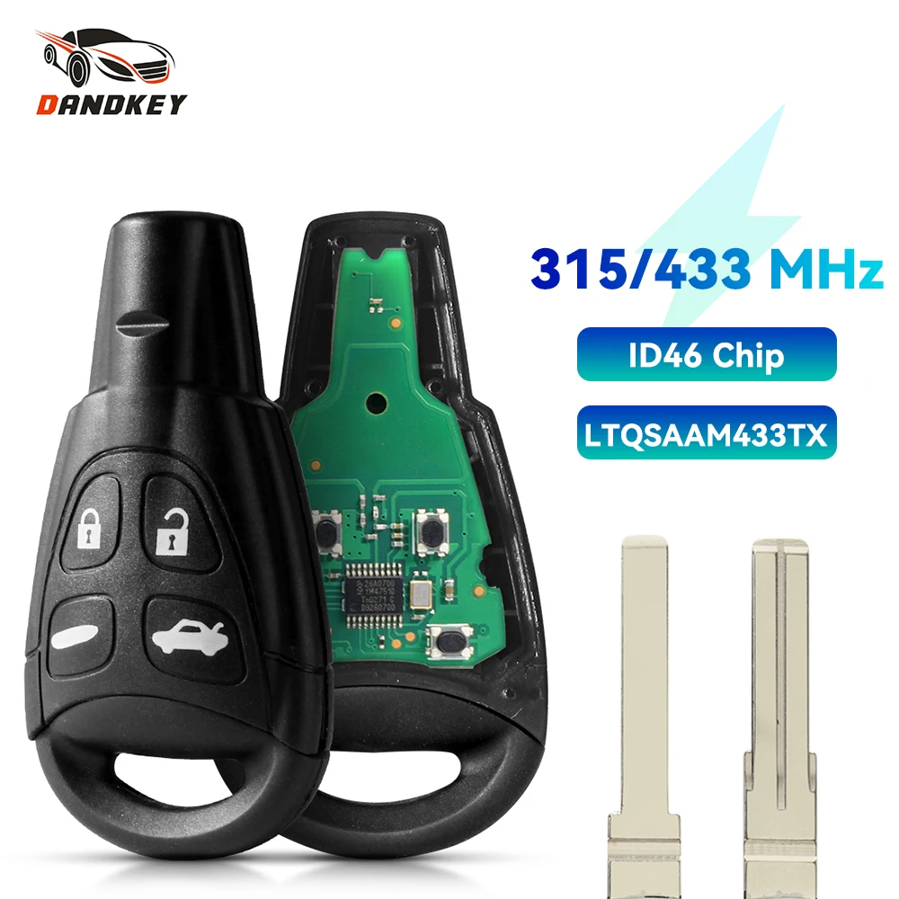 Dankdey 315/433Mhz Car Remote Control Key ID46 PCF7946 For SAAB 9-3 95 93 95 2003-2011 Fob LTQSAAM433TX Smart Key Insert Blade
Dankdey 315/433Mhz Car Remote Control Key ID46 PCF7946 For SAAB 9-3 95 93 95 2003-2011 Fob LTQSAAM433TX Smart Key Insert Blade