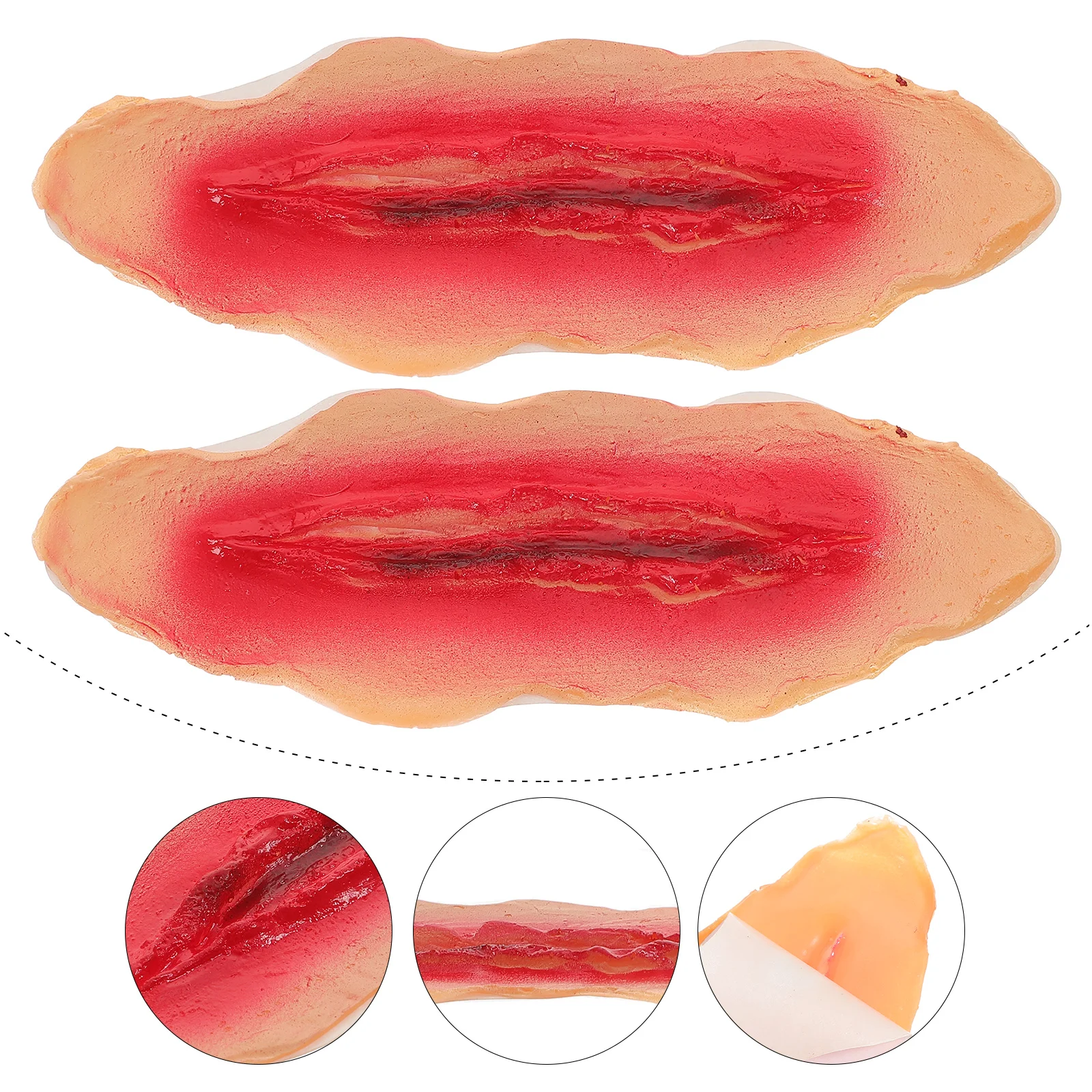 2pcs Halloween 3D Horrible Wound Latex Stickers Make Up Blood Injury Temporary Body Stickers Wound Realistic Blood Scar Pattern
2pcs Halloween 3D Horrible Wound Latex Stickers Make Up Blood Injury Temporary Body Stickers Wound Realistic Blood Scar Pattern