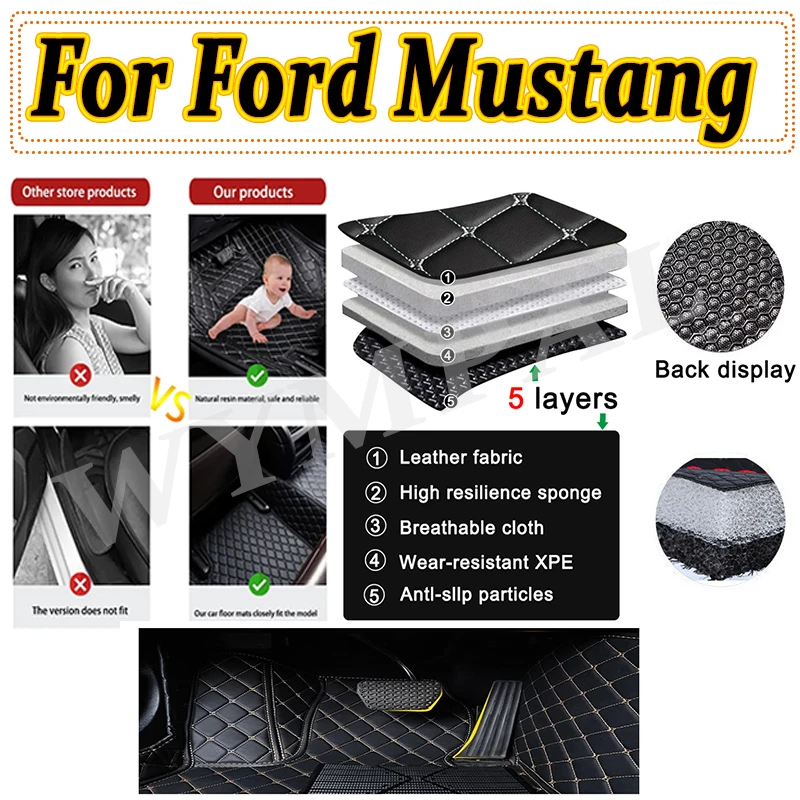 Роскошные автомобильные коврики для Ford Mustang 2021 2020 2019 2018 2017 2016 2015, кожаные коврики для интерьера, защита автомобильных ковров 
Роскошные автомобильные коврики для Ford Mustang 2021 2020 2019 2018 2017 2016 2015, кожаные коврики для интерьера, защита автомобильных ковров