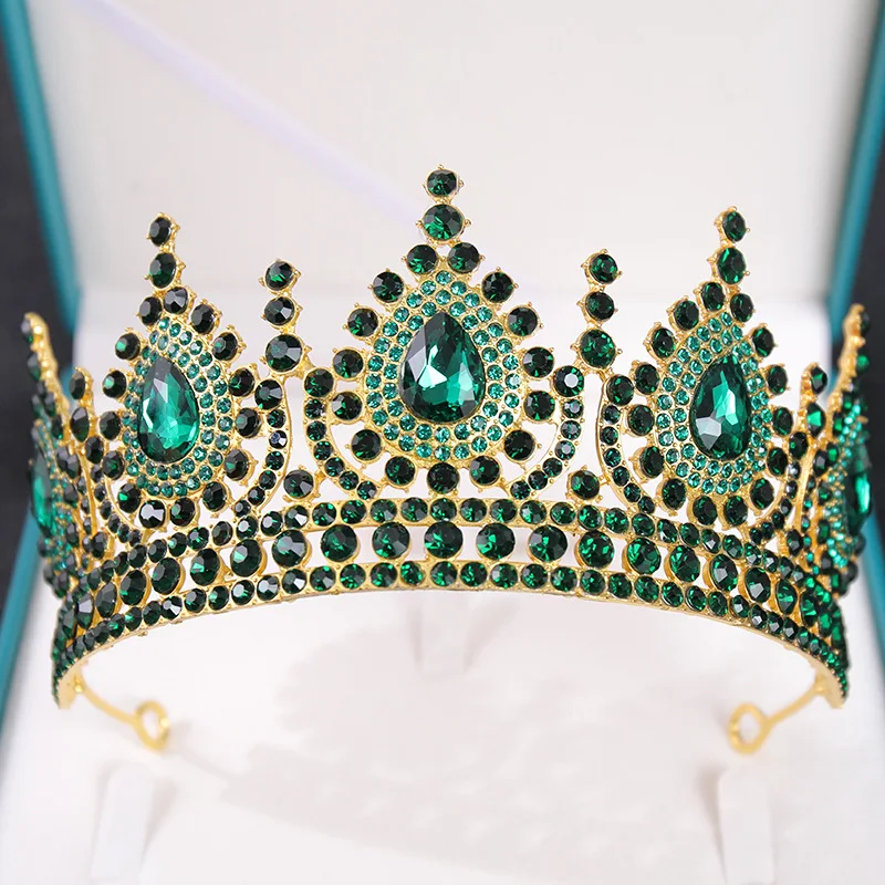 KMVEXO Baroque Green Red AB Rhinestone Crystal Queen Big Crown Wedding Tiara Women Beauty Pageant Diadem Party Hair Accessories
KMVEXO Baroque Green Red AB Rhinestone Crystal Queen Big Crown Wedding Tiara Women Beauty Pageant Diadem Party Hair Accessories