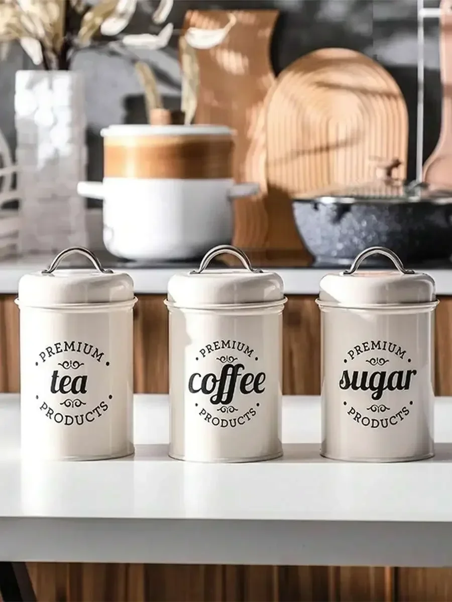 1pc Farmhouse Metal Canister - Airtight Kitchen Storage Jars For Tea, Coffee & Sugar, Rustic Food Containers With Hermetic Lids
1pc Farmhouse Metal Canister - Airtight Kitchen Storage Jars For Tea, Coffee & Sugar, Rustic Food Containers With Hermetic Lids
