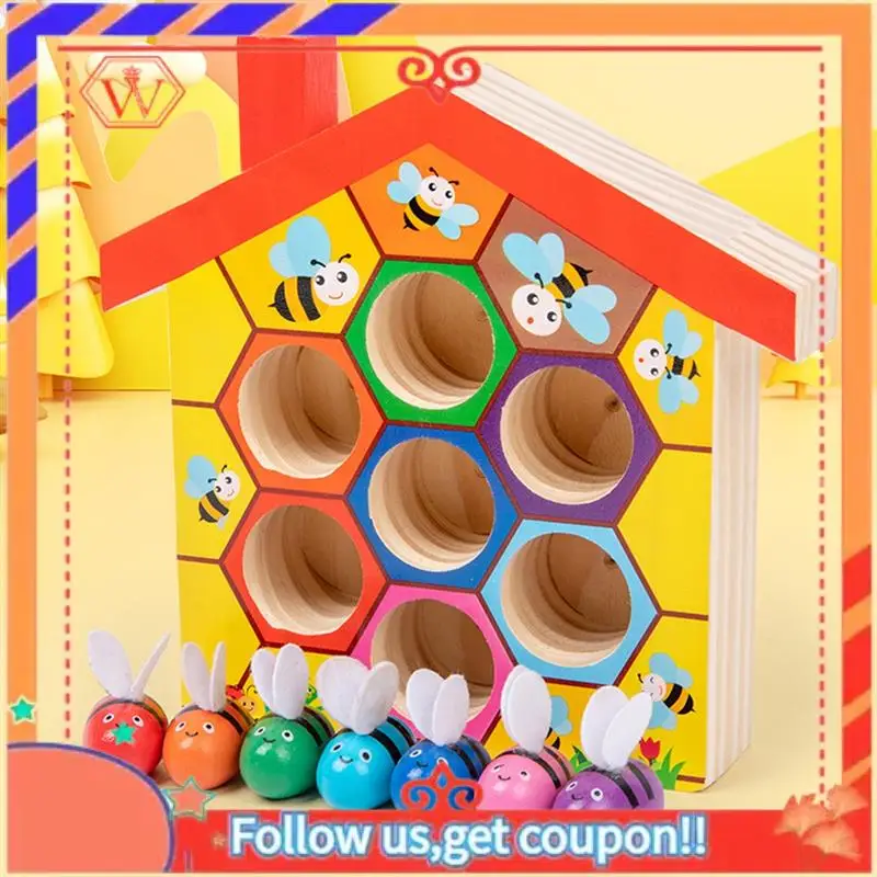 Wooden Toys Color Cognition Clip Beads Matching Clamp Bee House Trap Game Early Educational Toys Gift For Children
Wooden Toys Color Cognition Clip Beads Matching Clamp Bee House Trap Game Early Educational Toys Gift For Children