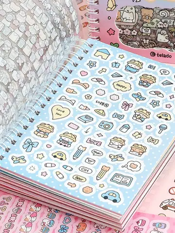 Cute Kpop Decorative Sticker Book Washi Paper Journal DIY Material Decoration Kawaii Stickers Scrapbooking Ins Stationery