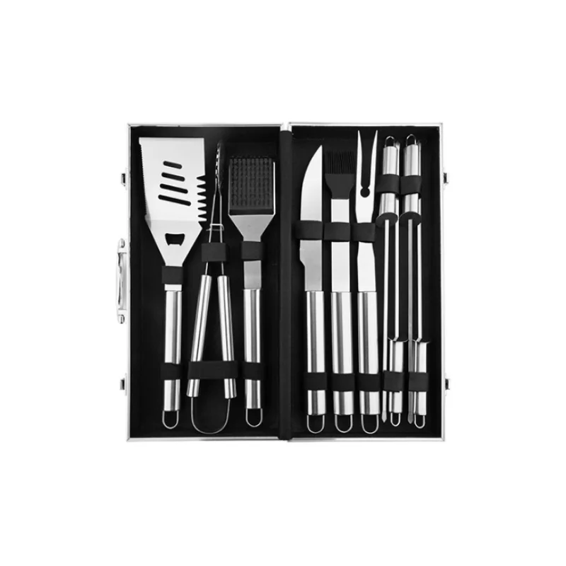 Stainless Steel BBQ Large Pipe Handle 10 Piece Aluminum Box Combination Outdoor Barbecue Tool Set Bbq Accessories
Stainless Steel BBQ Large Pipe Handle 10 Piece Aluminum Box Combination Outdoor Barbecue Tool Set Bbq Accessories