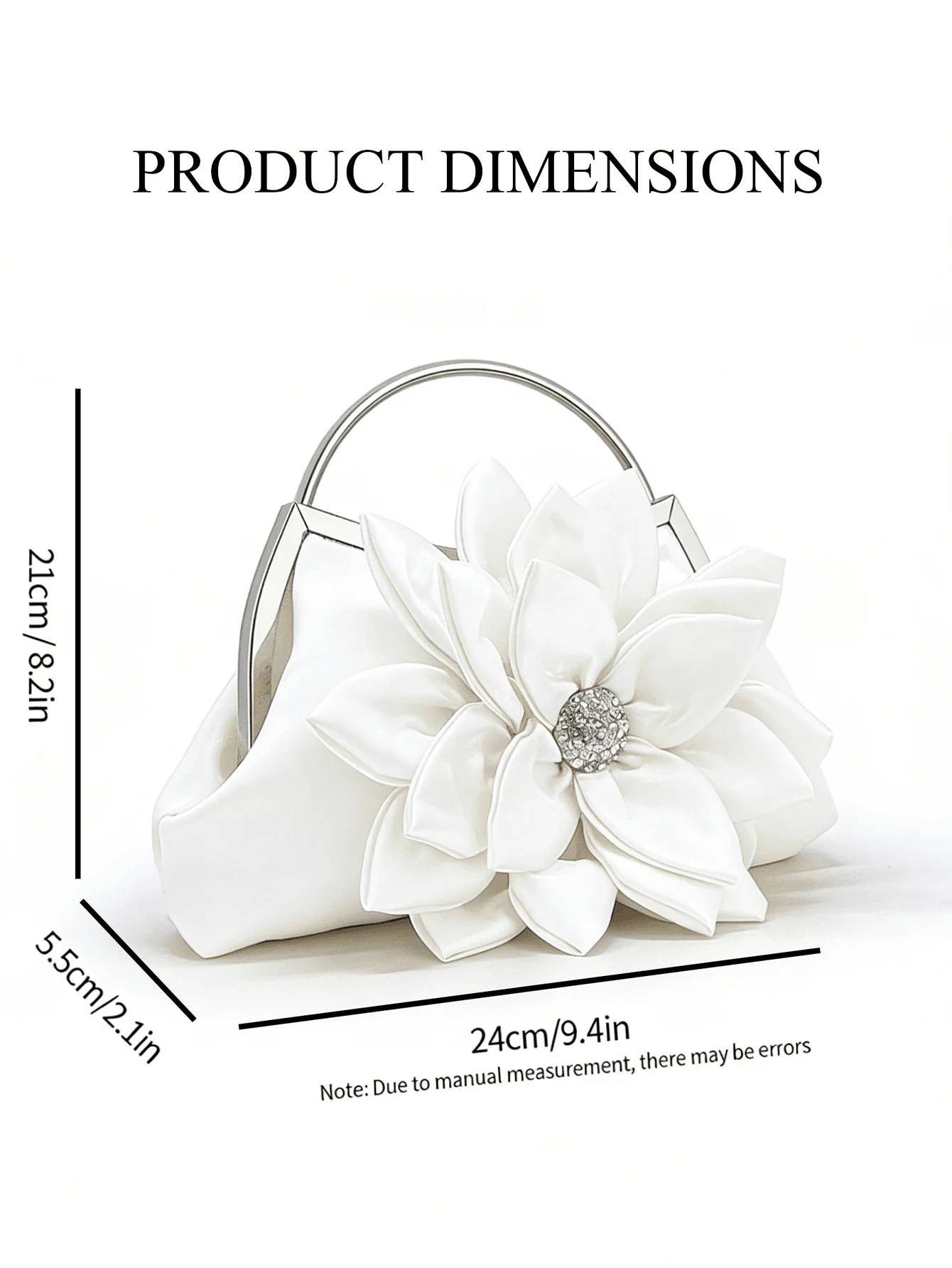 Elegant White Floral Clutch Bag For Wedding Party Evening
Elegant White Floral Clutch Bag For Wedding Party Evening