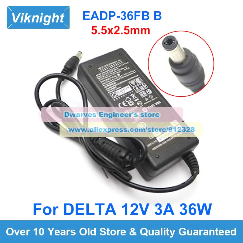 Genuine 12V 3A 36W AC Adapter EADP-36FB B Laptop Charger For DELTA EADP36FBB Power Supply 5.5x2.1mm
Genuine 12V 3A 36W AC Adapter EADP-36FB B Laptop Charger For DELTA EADP36FBB Power Supply 5.5x2.1mm